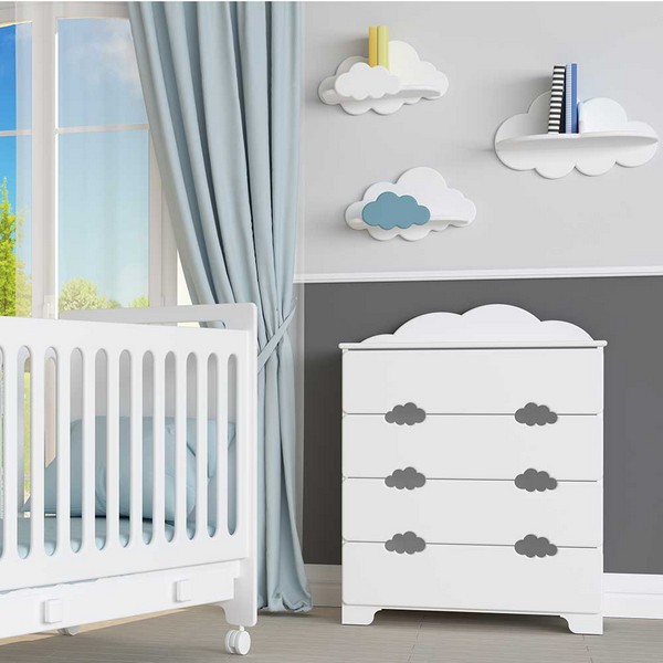 Продукт Bambino Casa Nuvole Chiari Bianco - Комод Бял - 0 - BG Hlapeta